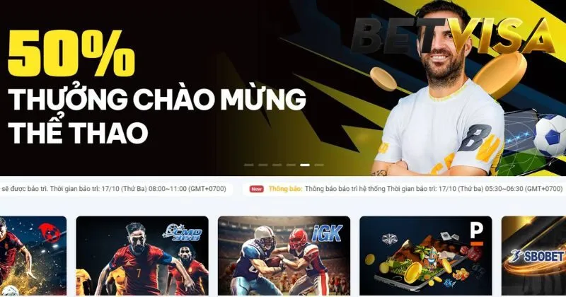 Sảnh cược thể thao tại Betvisa siêu hấp dẫn